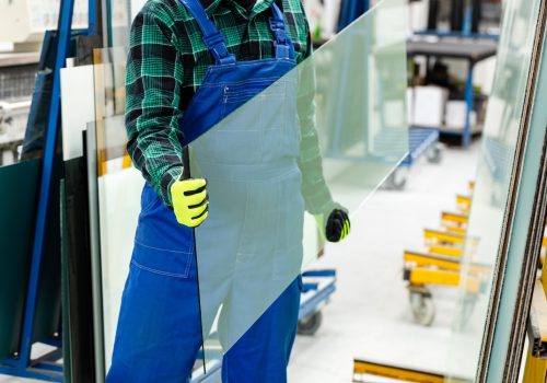 The Glazier Carries A Pane Of Glass In His Hands, The Glass Factory